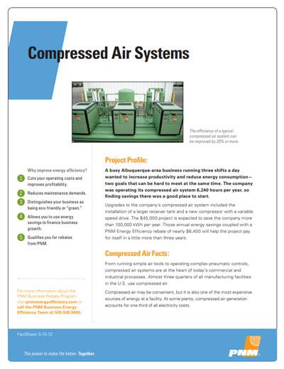 Compressed Air Systems Fact Sheet